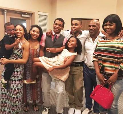 Mike Tyson with his kids.